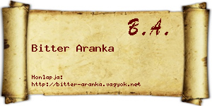 Bitter Aranka névjegykártya